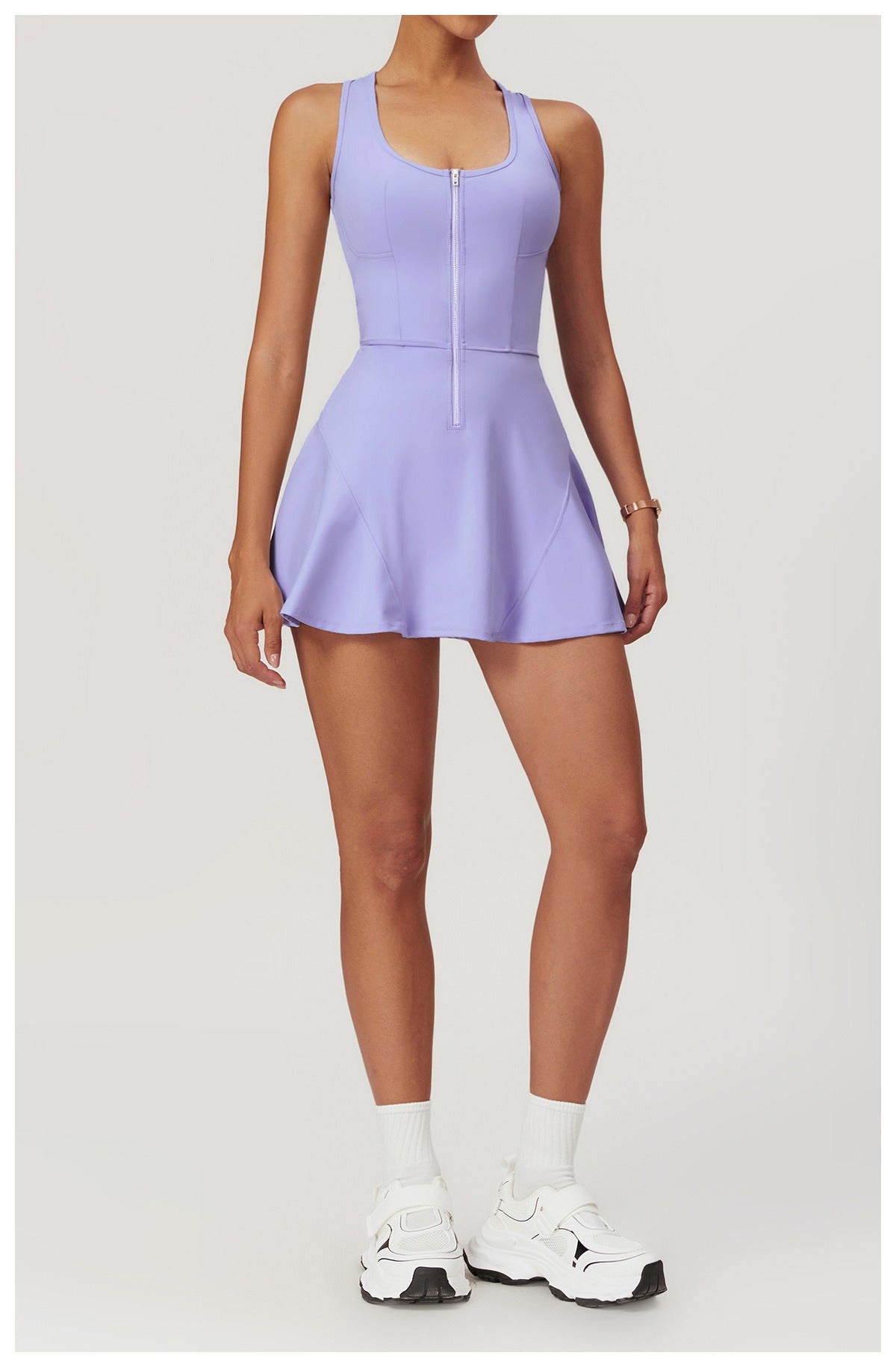 Macaquinho Vestido Shorts Saia Haven Lavanda - yesbeleza.com