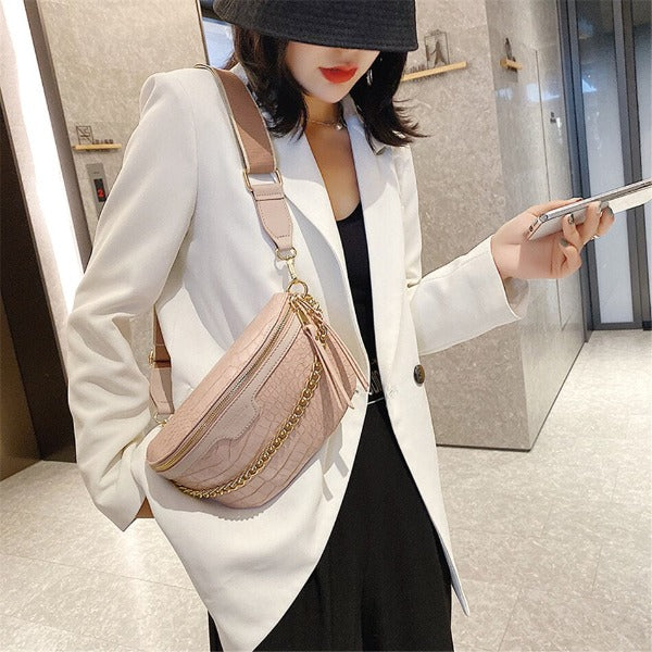 Pochete Feminina Fashion Bag Yesbeleza; Bolsa pochete feminina verde; YesBeleza; pochete feminina; bolsa pochete; Pochete preto; pochete feminina estilosa; pochete transversal