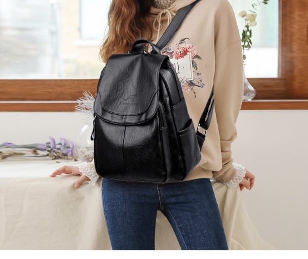 Mochila Couro; Legitimo Feminina; Mochila Couro Sintetico; Mochilas De Couro Feminina; Mochila de Couro Feminina; Mochila Feminina Jasmim; mochila preta; YESBELEZA;