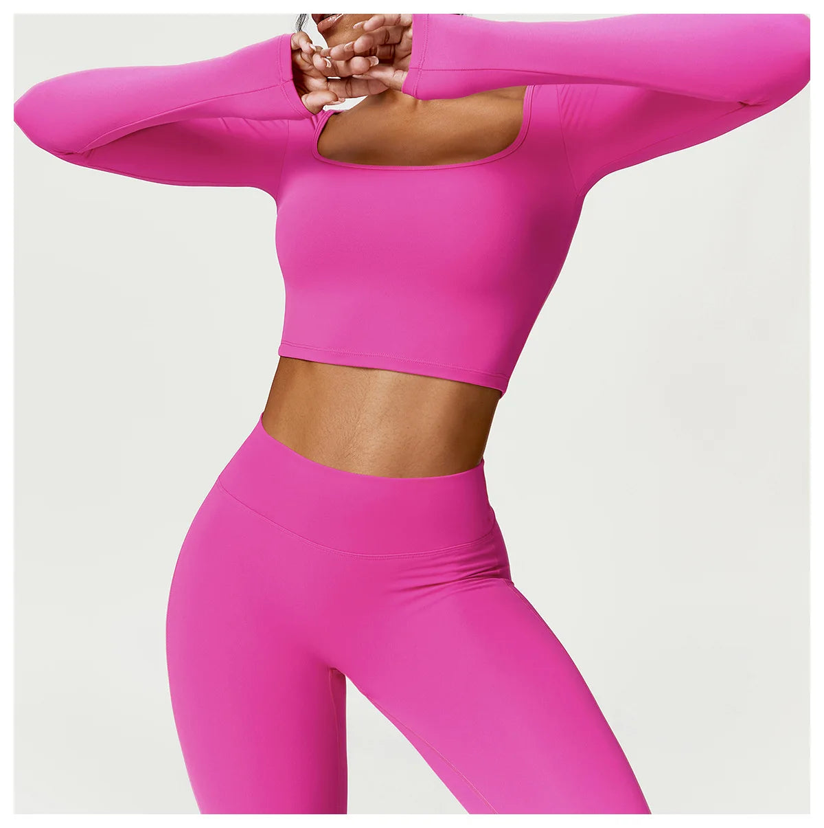 Cropped Fitness Manga Longa FlexActive