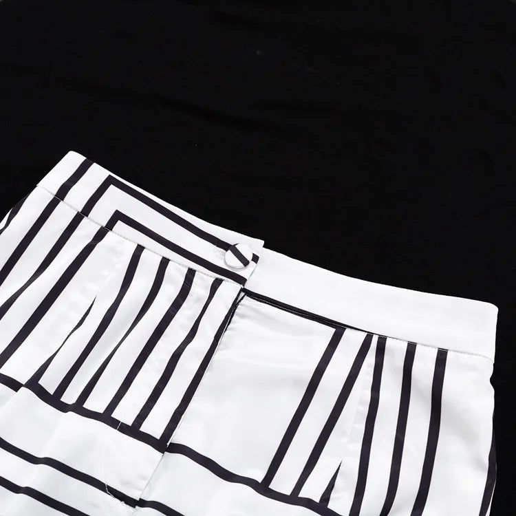 Pijama Branco e Preto Alexandra - YESBELEZA