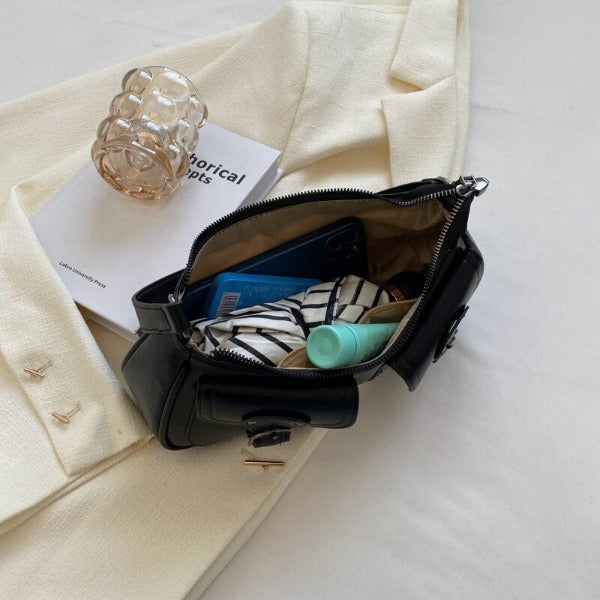 Bolsa Baguete Santina Fivela YesBeleza;Bolsa Baguete; Bolsa Baguete Preta;Bolsa Baguete Branca; Bolsa Baguete; Bolsa Ombro Preta;