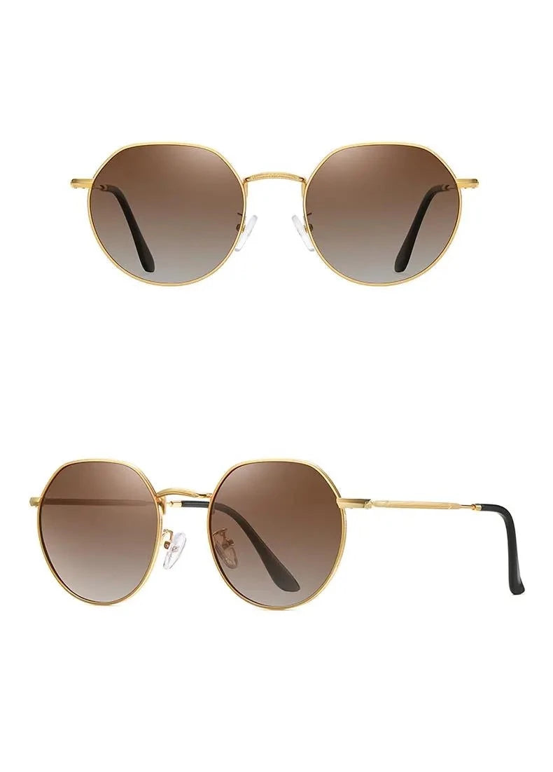 Óculos Feminino Redondo Marrom Degrade - YESBELEZA
