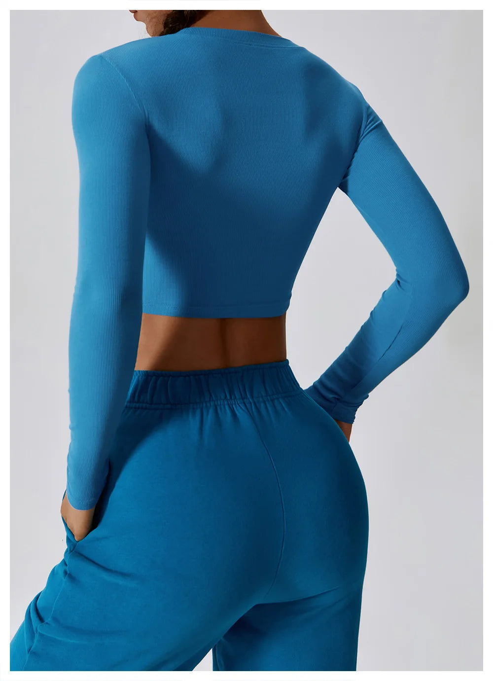 Cropped Manga Longa Fitness Nanda