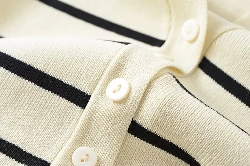 Colete Tricô Listrado Liza