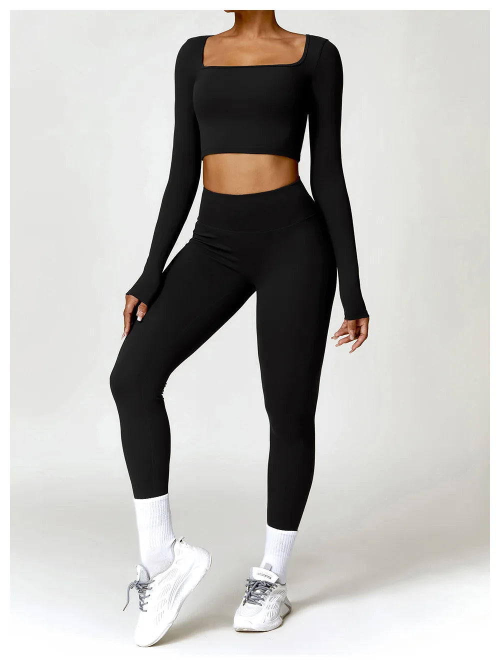 Cropped Fitness Manga Longa FlexActive