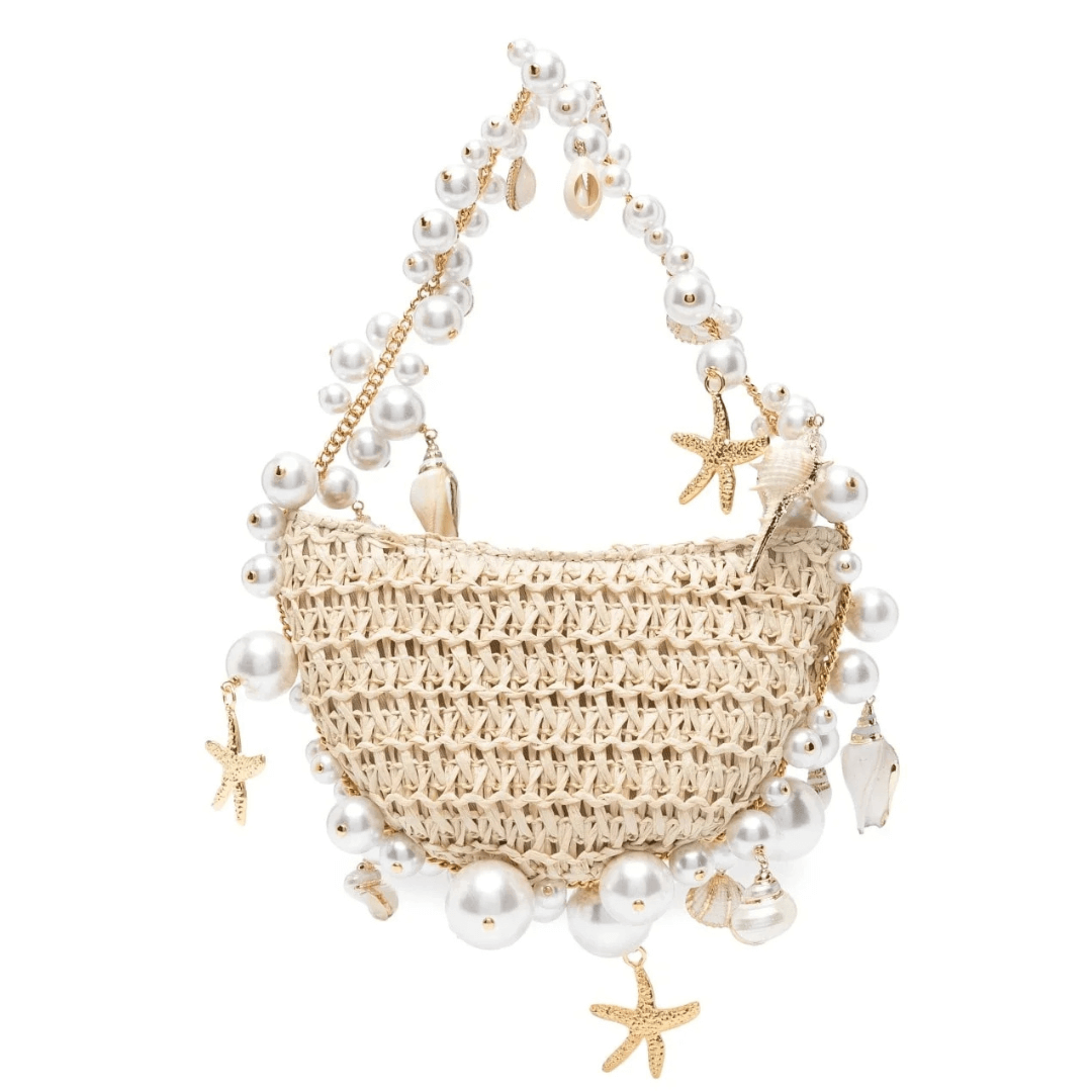 Bolsa de Palha Oceano Pérolas e Conchas, image size:1080x1080