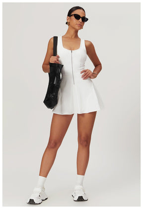 Macaquinho Vestido Shorts Saia Haven Off White - yesbeleza.com