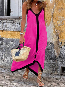 Vestido Midi Color Block