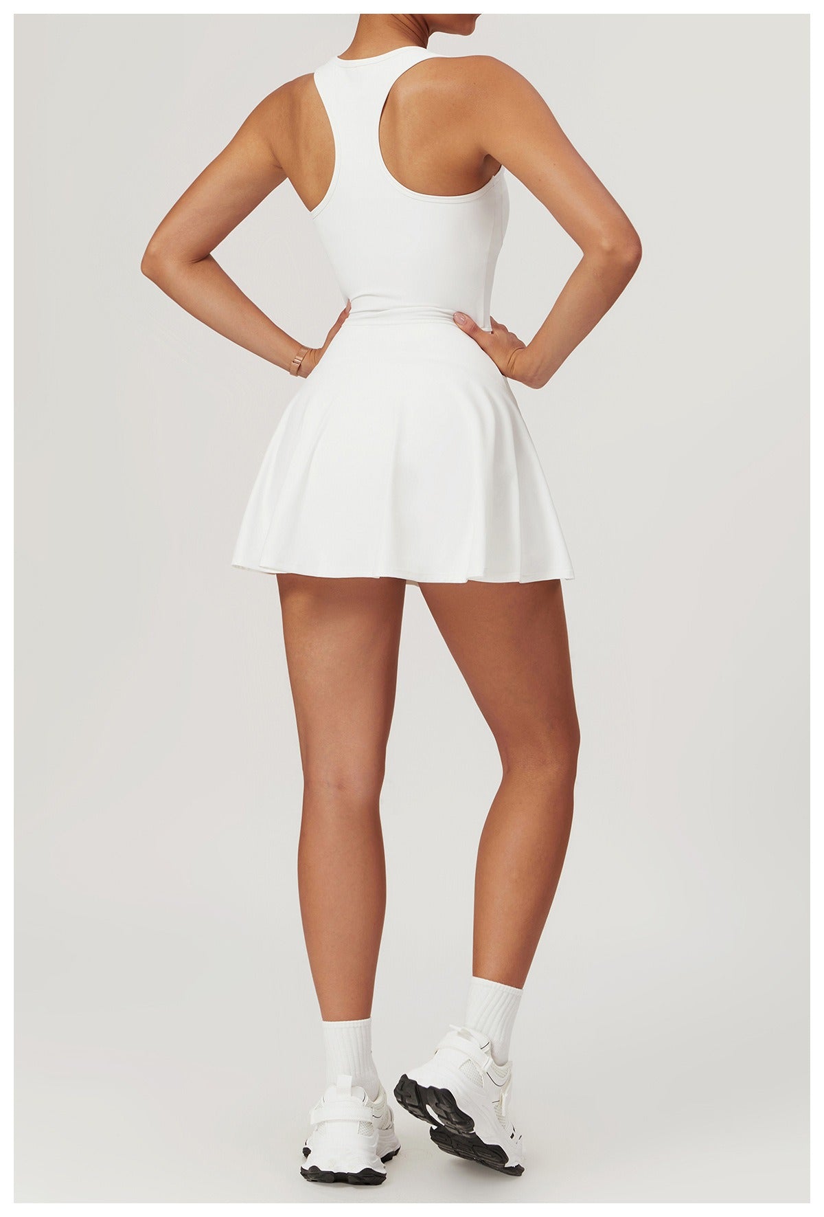 Macaquinho Vestido Shorts Saia Haven Off White - yesbeleza.com