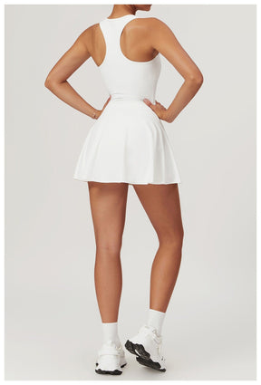 Macaquinho Vestido Shorts Saia Haven Off White - yesbeleza.com