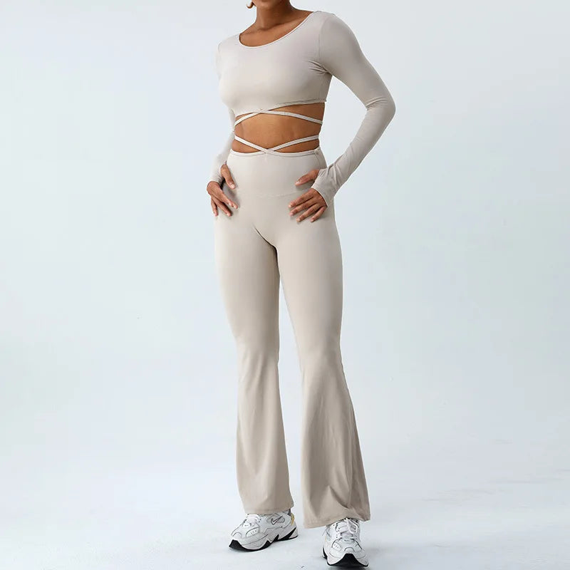 Camiseta Cropped Manga Longa Flow