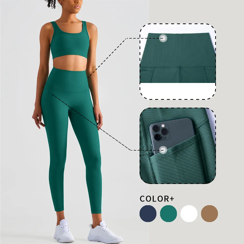 Calça Legging Canelada Mayla Verde - YESBELEZA