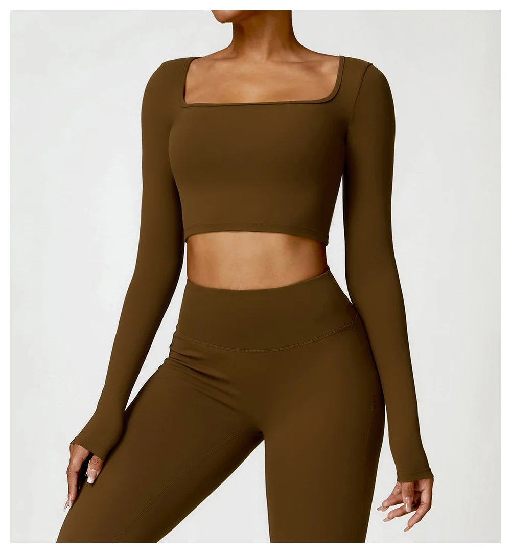 Cropped Fitness Manga Longa FlexActive