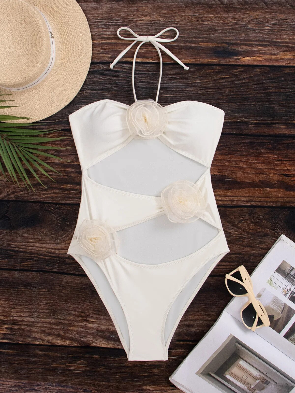 Body Off White com Flor Sardinia - YESBELEZA